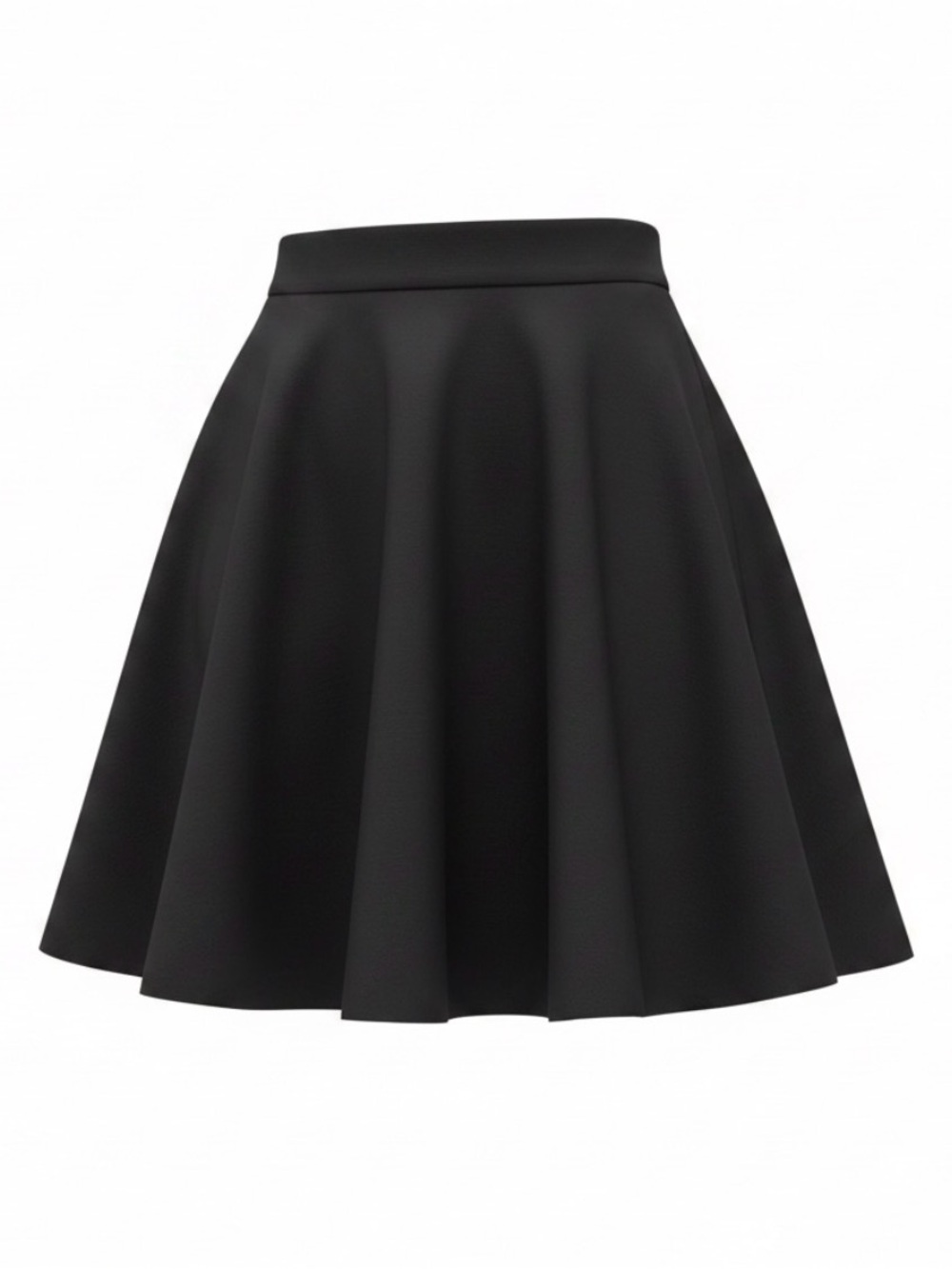H&M High Waist Skater Skirt in Black